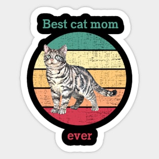 Cat t shirt - Best cat mom Sticker